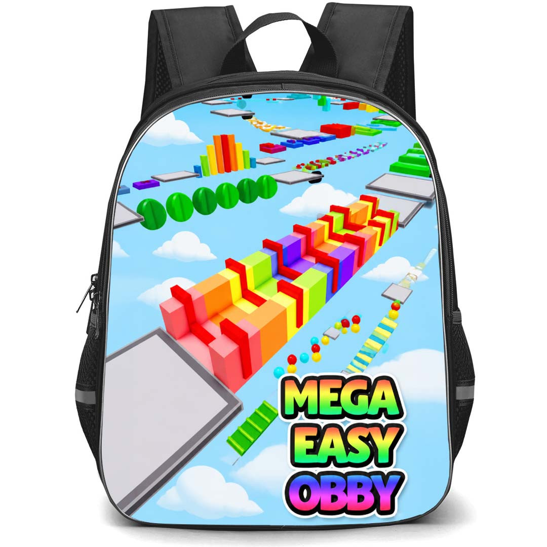 Roblox Mega Easy Obby Backpack School Bag StudentPack - Roblox Mega Easy Obby Clouds Game Cover Art