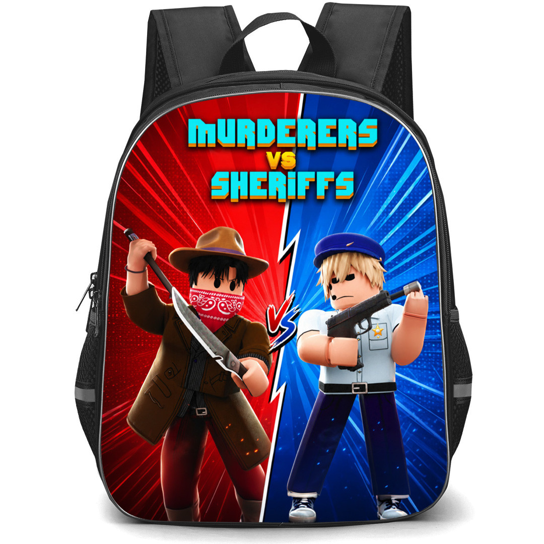 Roblox Murderers VS Sheriffs Backpack School Bag StudentPack - Roblox Murderers VS Sheriffs Game Poster