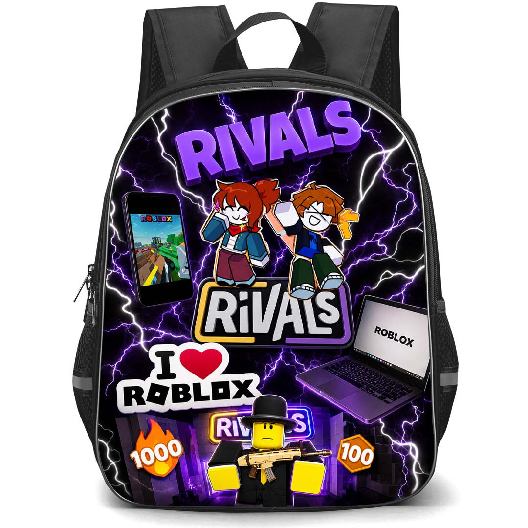 Roblox Rivals Backpack School Bag StudentPack - Roblox Rivals I Love Roblox Collage Poster