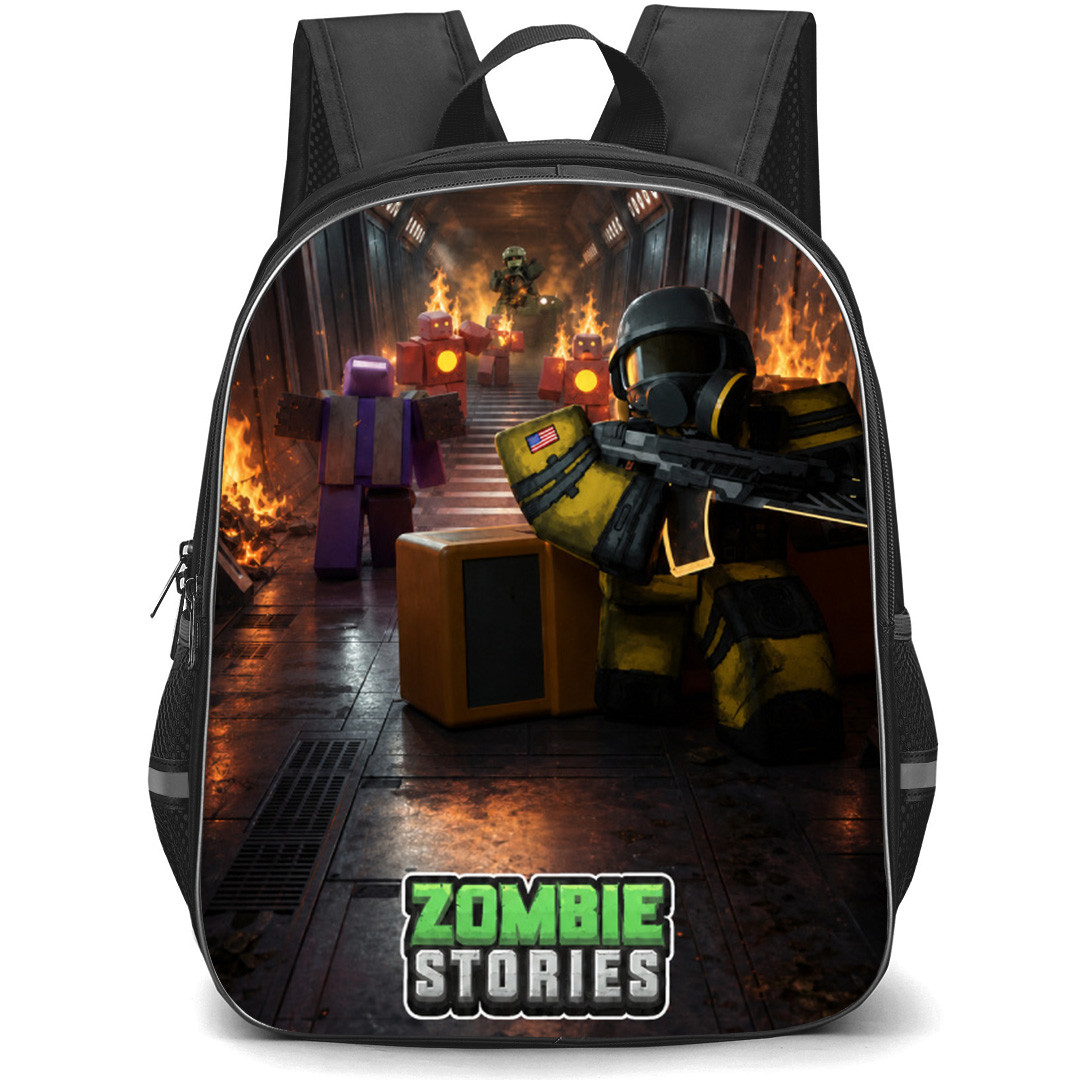 Roblox Zombie Stories Backpack School Bag StudentPack - Roblox Zombie Stories Fire Tunnel Game Poster
