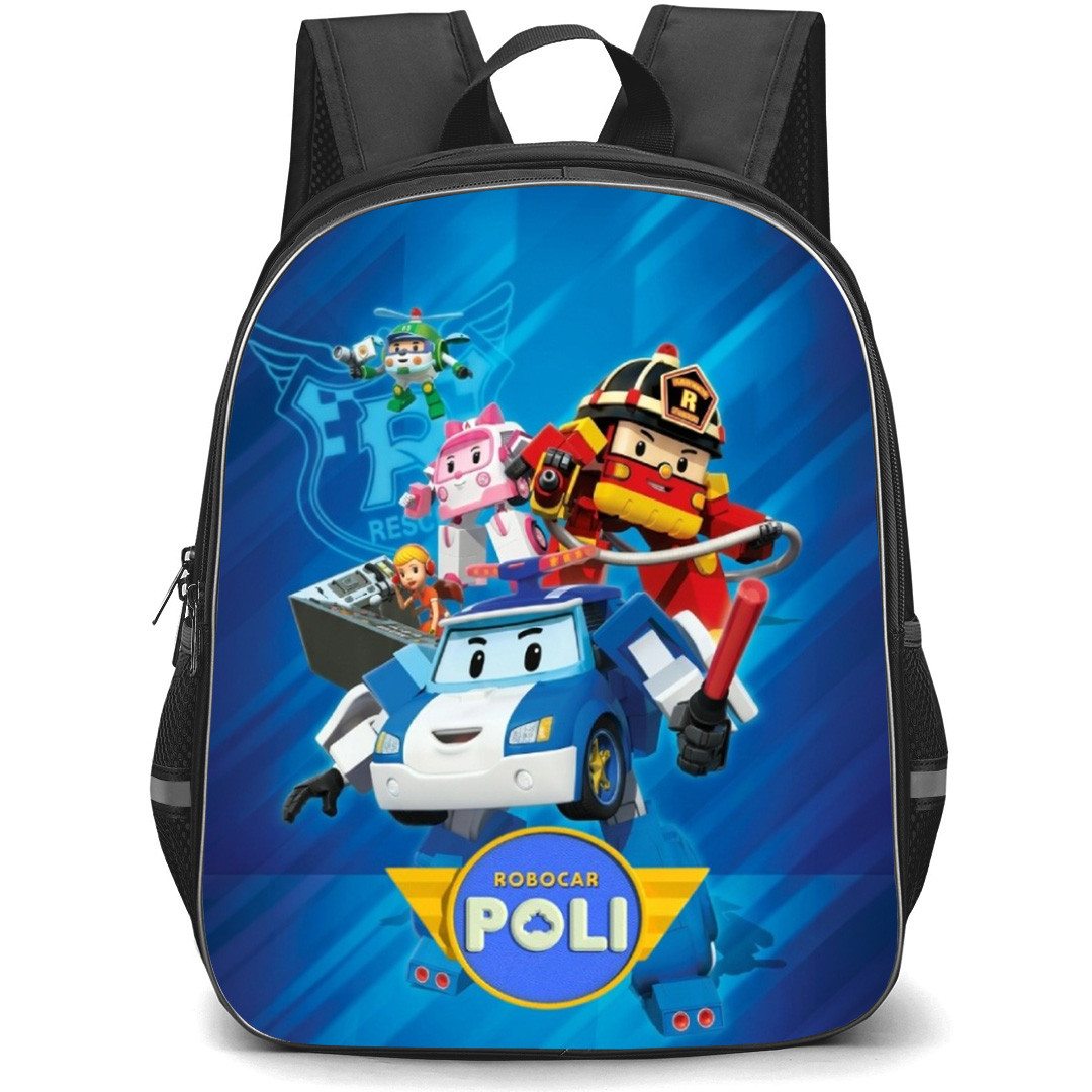 Robocar Poli Backpack School Bag StudentPack - Robocar Poli Police Fire Ambulance Hero Squad Poster