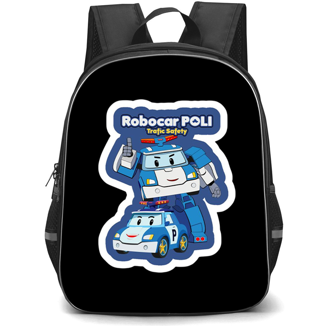 Robocar Poli Backpack School Bag StudentPack - Robocar Poli Traffic Safety Robot Transformation Sticker
