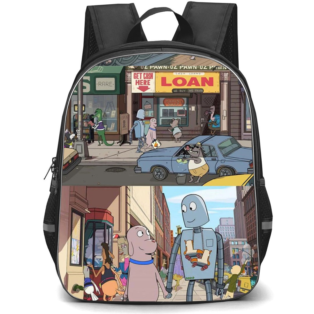 Robot Dreams Backpack StudentPack - Robot Dreams Movie Senses Illustration Art Poster