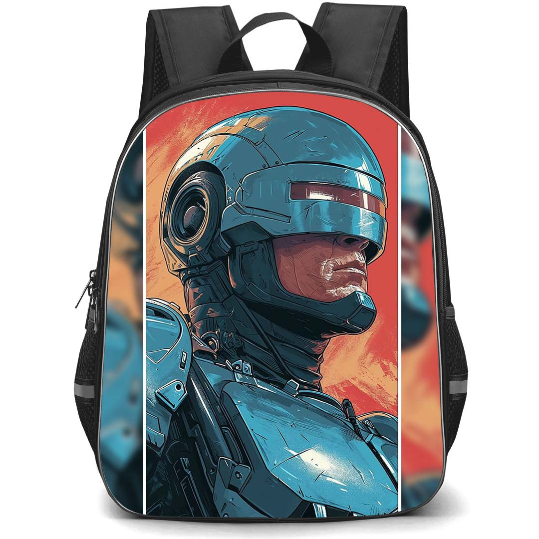 Robocop Backpack StudentPack - Robocop Blue Steel Robot Illustration Art