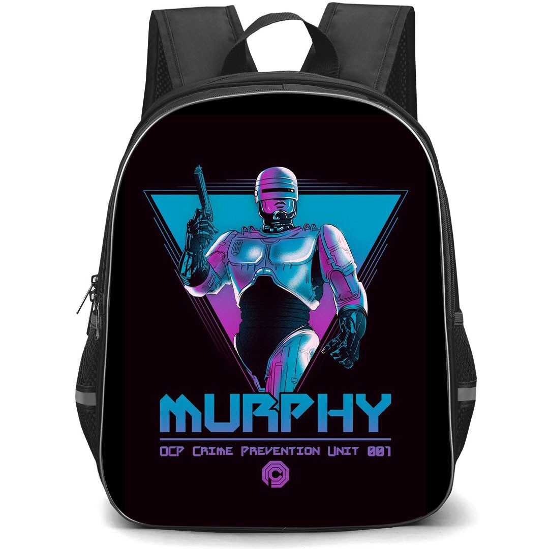Robocop Backpack StudentPack - Robocop Murphy Crime Prevention Blue Art Poster
