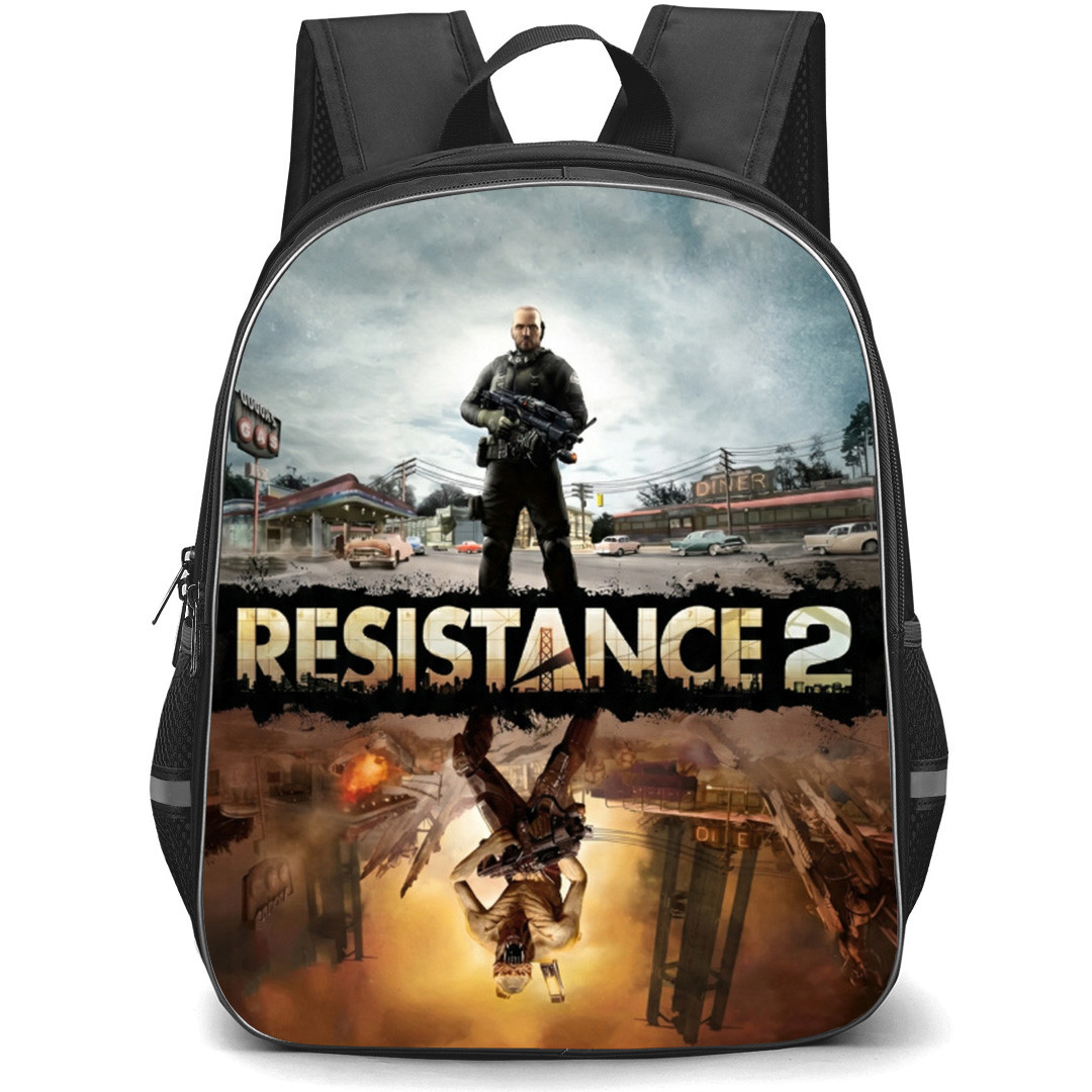 Resistance Backpack School Bag StudentPack - Resistance Split Zombie And Soldier Series Poster