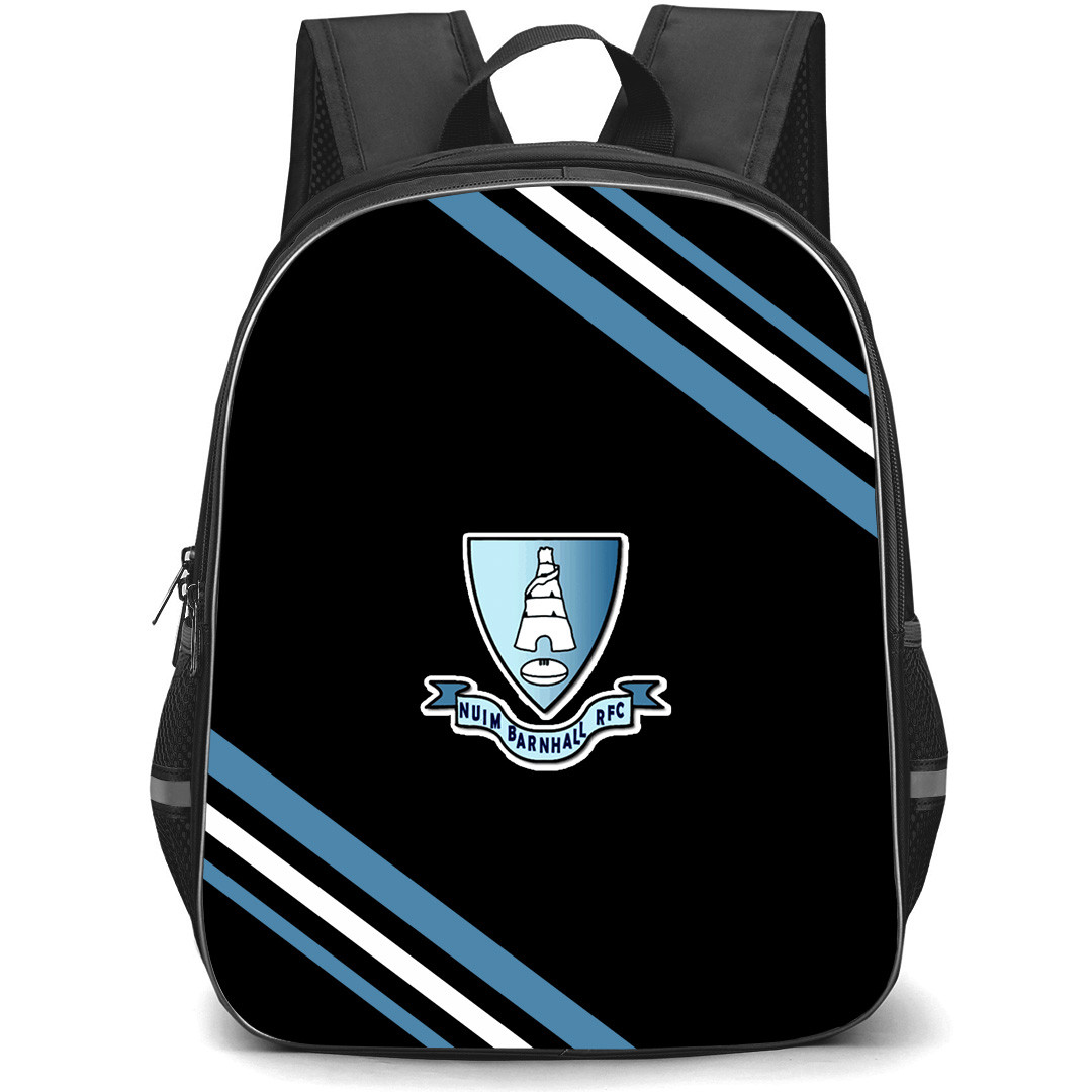 MU Barnhall Rugby Football Club Backpack School Bag StudentPack - MU Barnhall Rugby Football Club Large Logo With Stripe