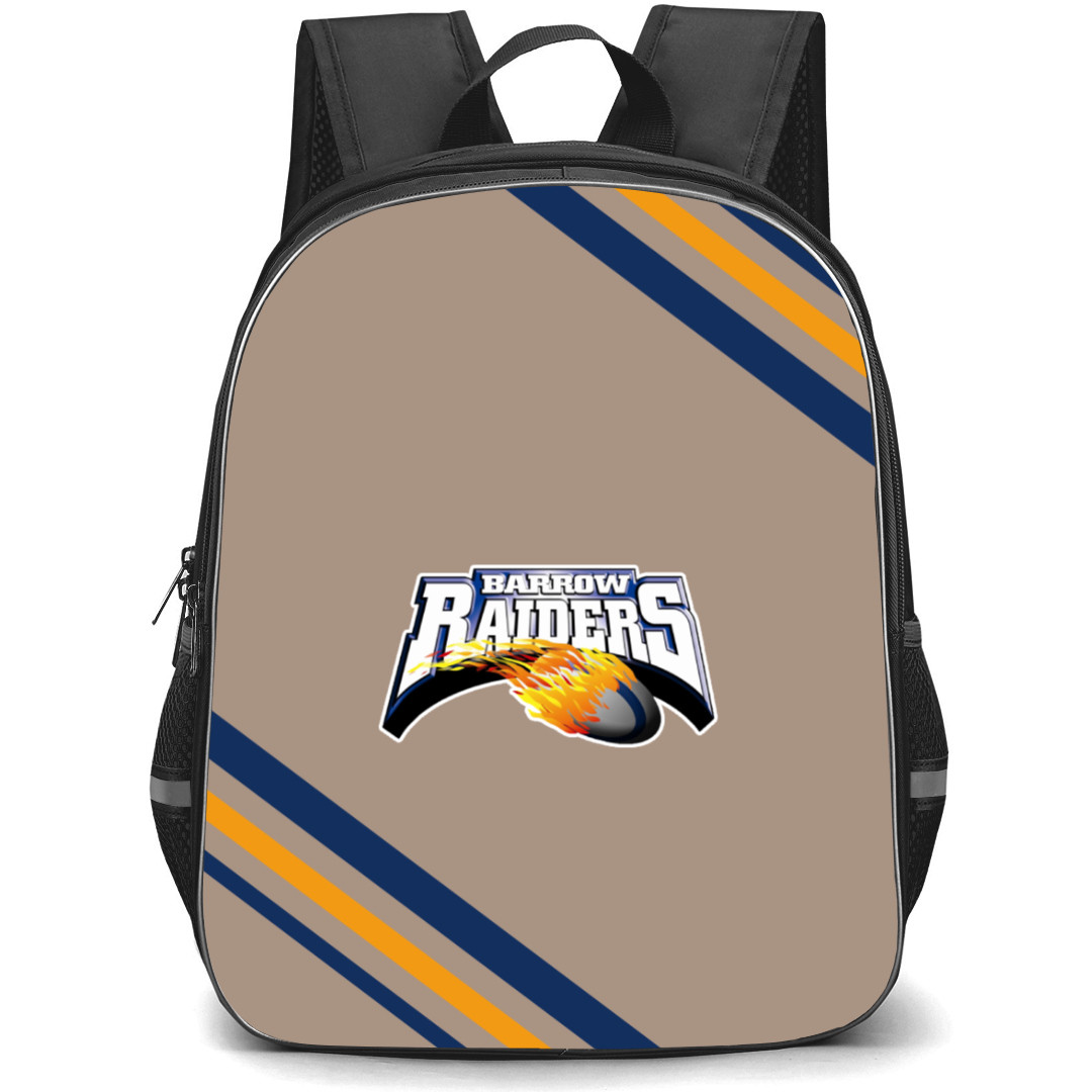 Barrow Rugby League Football Club Ltd Backpack School Bag StudentPack - Large Logo With Stripe