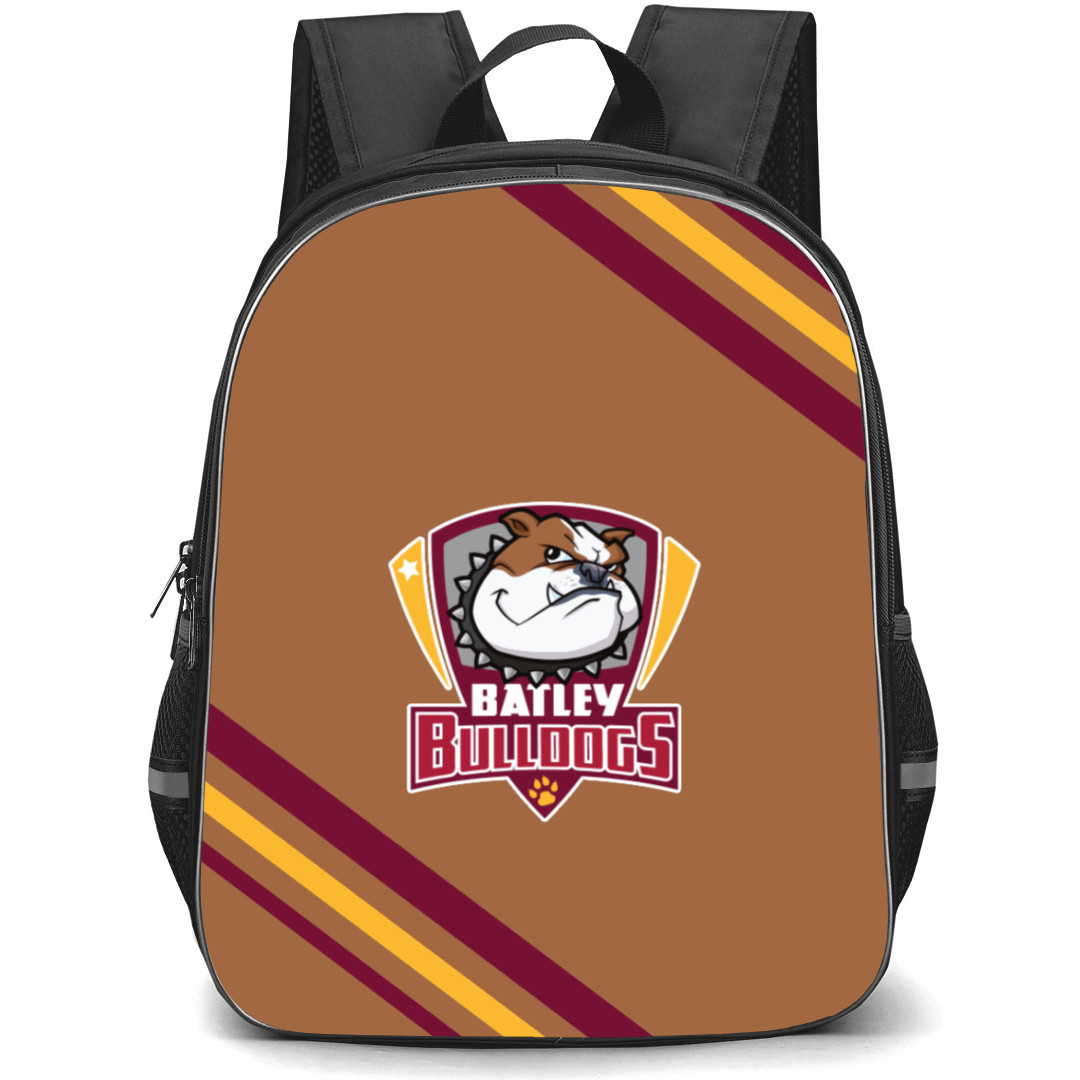 Batley Bulldogs Rugby League Football Club Backpack School Bag StudentPack - Large Logo With Stripe