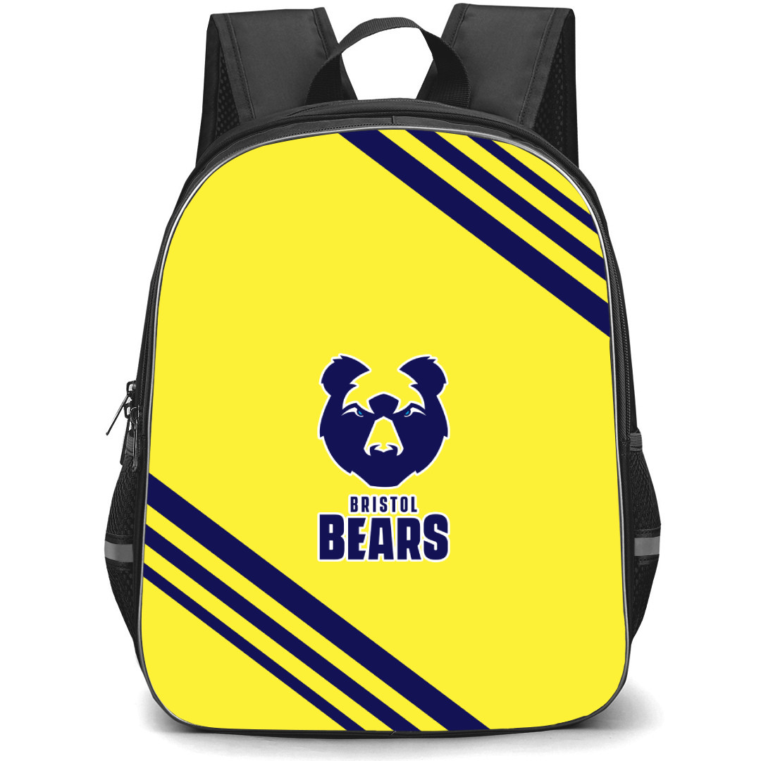 Bristol Bears Backpack School Bag StudentPack - Large Logo With Stripe