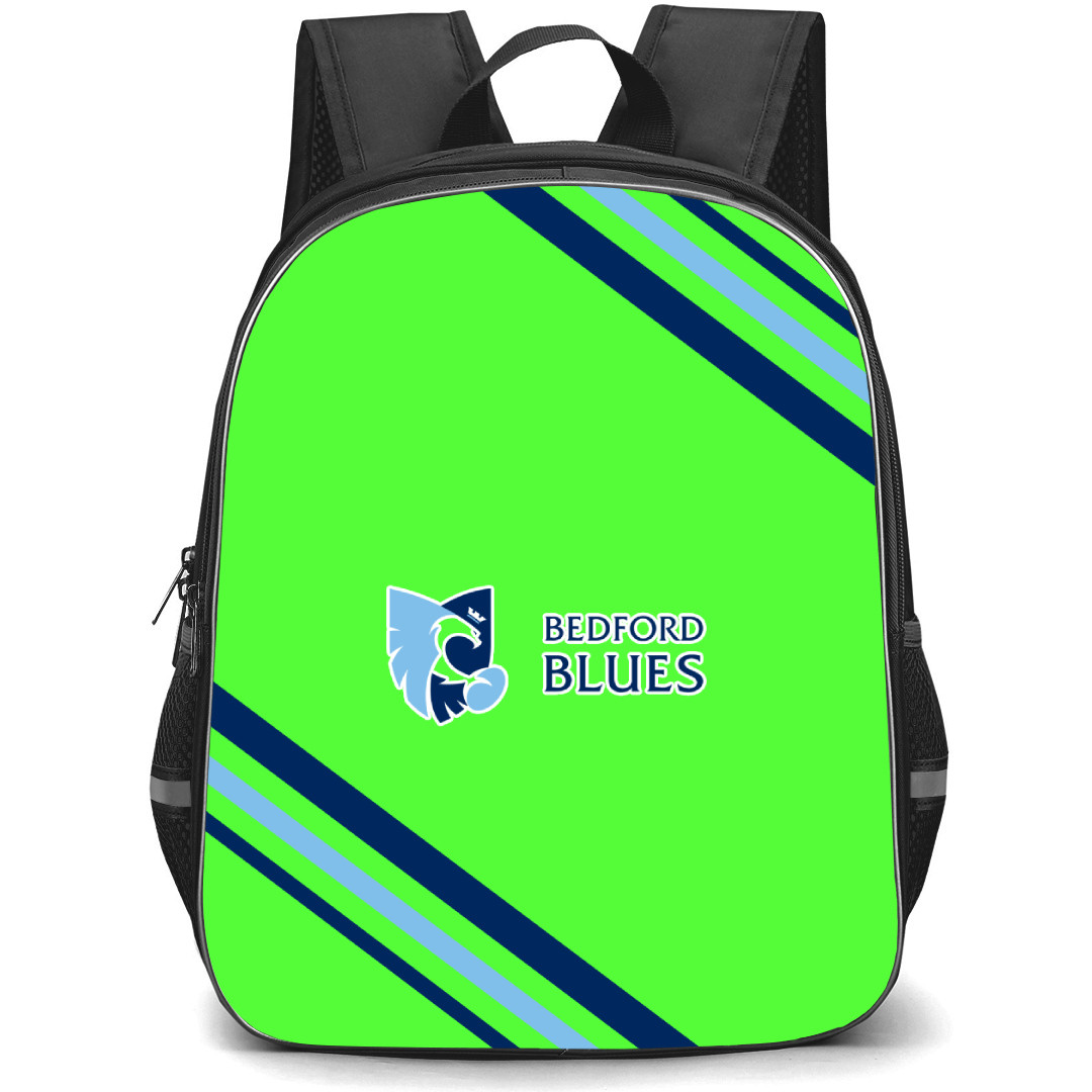 Bedford Blues Backpack School Bag StudentPack - Large Logo With Stripe