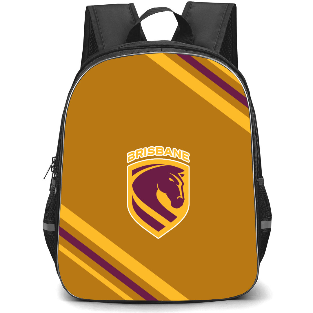 Brisbane Broncos Limited Backpack School Bag StudentPack - Large Logo With Stripe