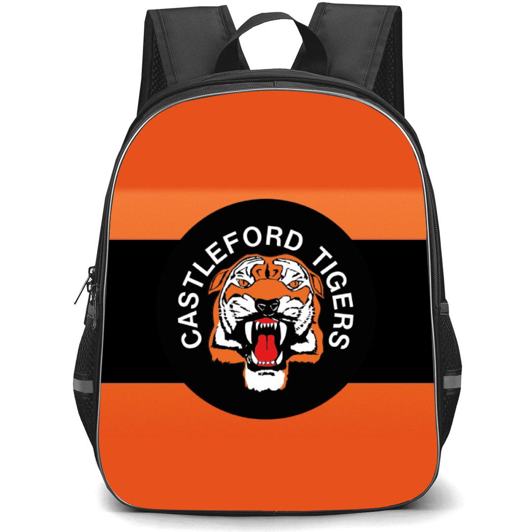 Castleford Tigers Rugby League Football Club Backpack School Bag StudentPack - Logo Black And Orange Background