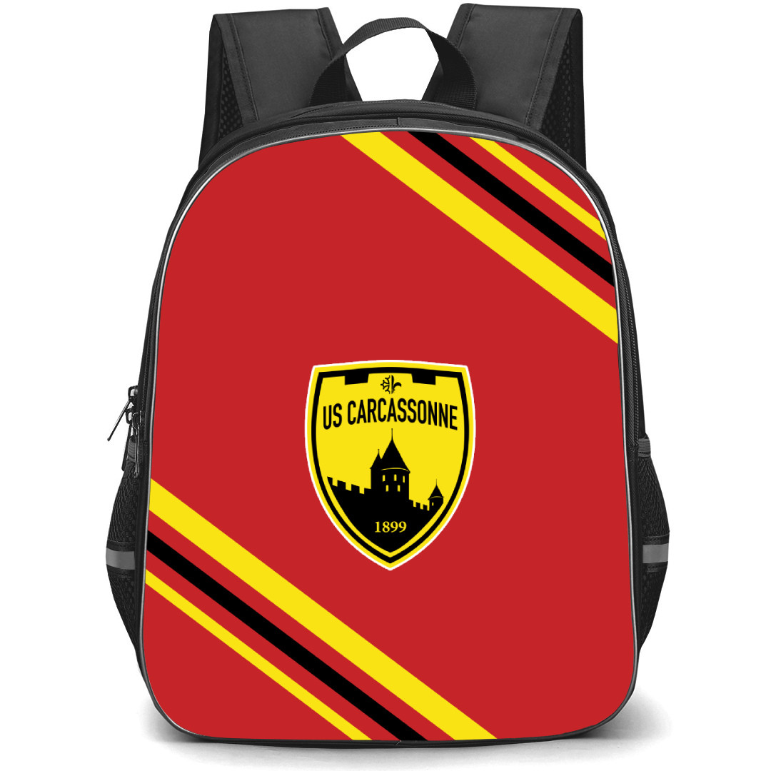 US Carcassonne Backpack School Bag StudentPack - Large Logo With Stripe