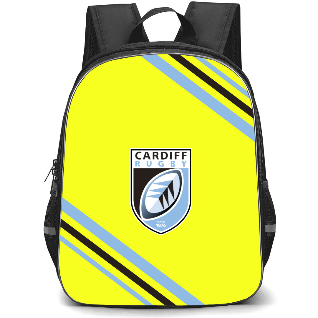 Cardiff Rugby Backpack School Bag StudentPack - Large Logo With Stripe
