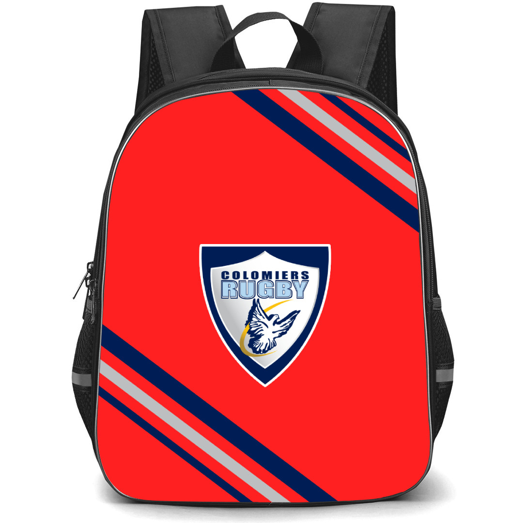 US Colomiers Backpack School Bag StudentPack - Large Logo With Stripe