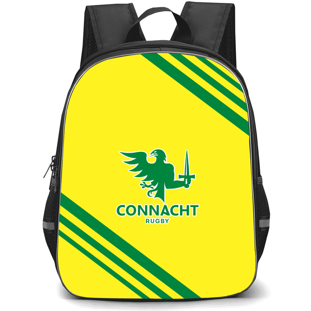 Connacht Rugby Backpack School Bag StudentPack - Large Logo With Stripe