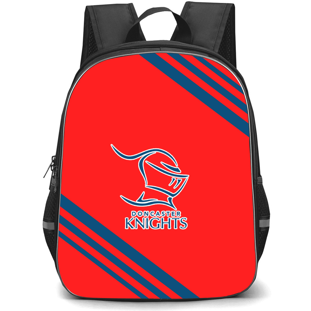 Doncaster Knights Backpack School Bag StudentPack - Large Logo With Stripe