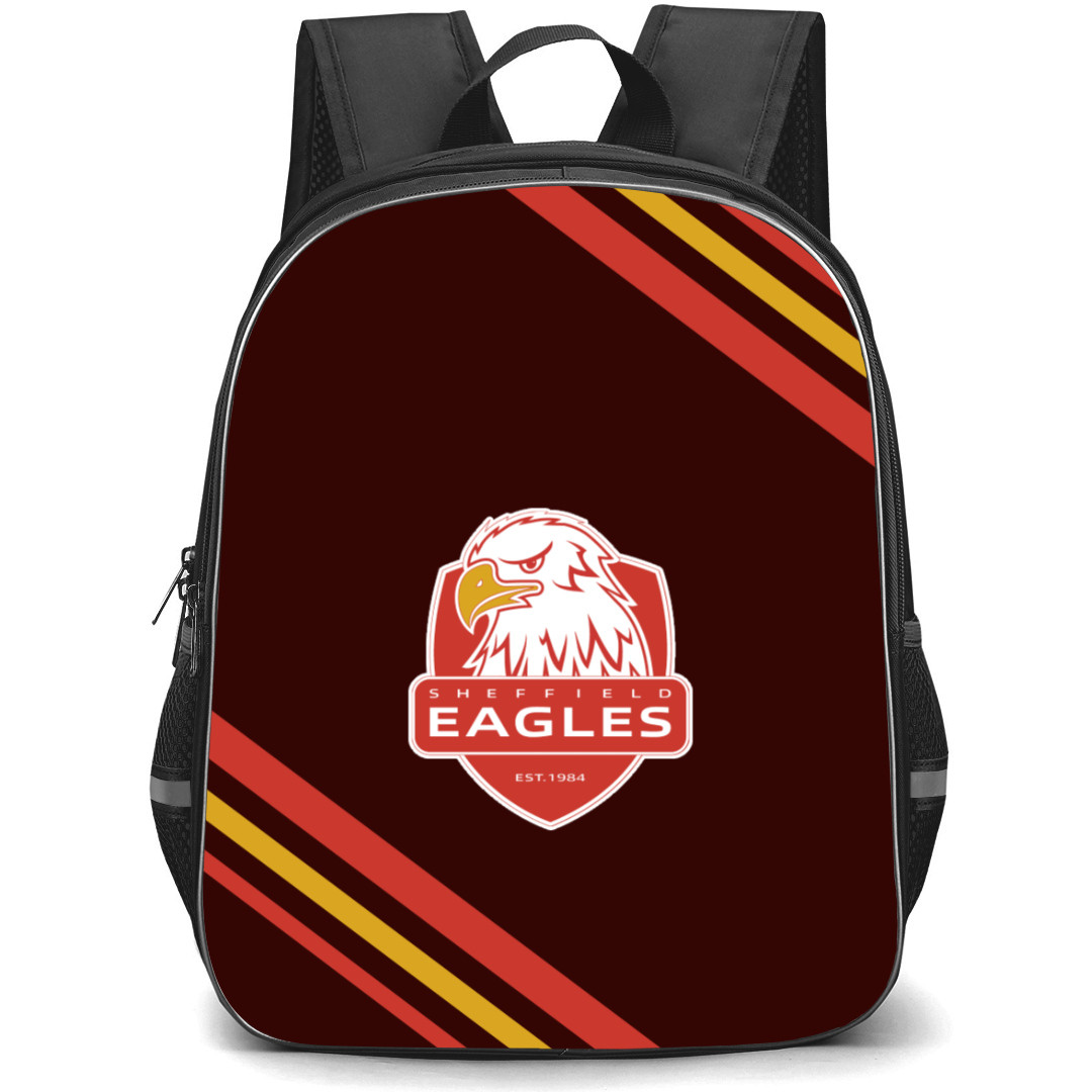 Sheffield Eagles Rugby League Football Club Backpack School Bag StudentPack - Large Logo With Stripe