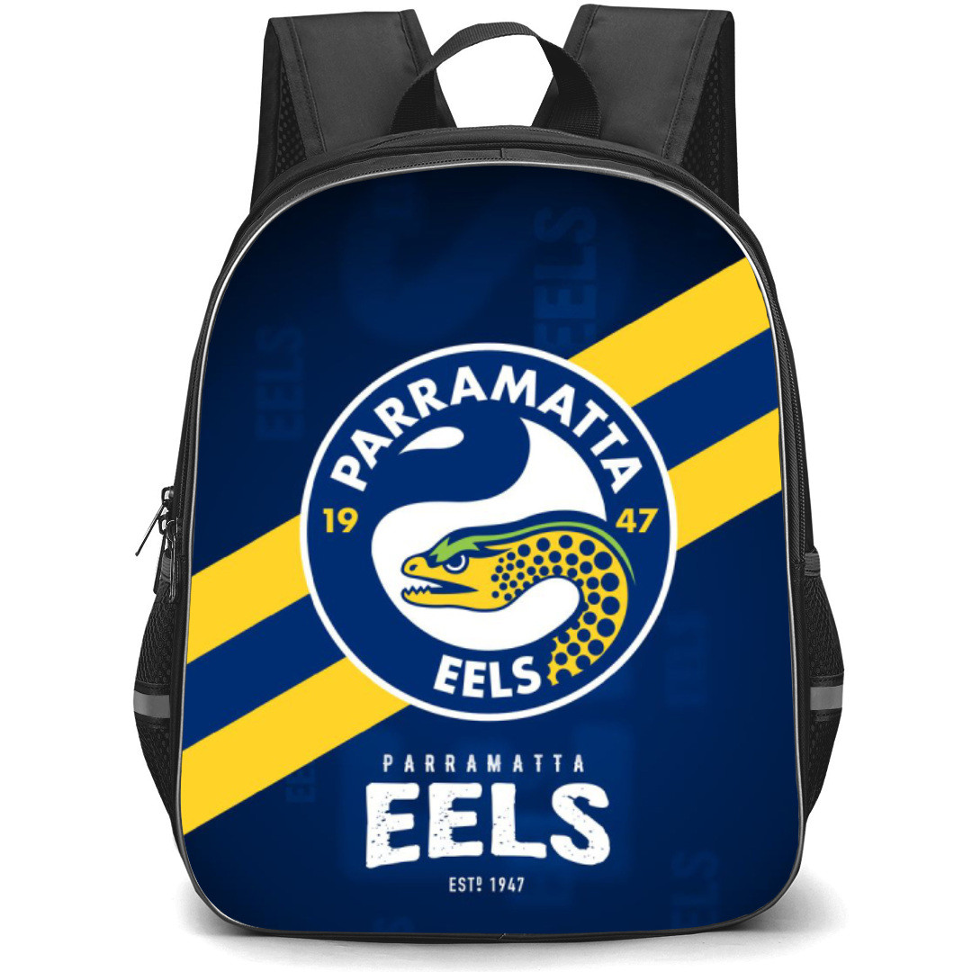 Parramatta Eels Rugby League Club Backpack School Bag StudentPack - Logo Blue And Yellow Stripe Poster