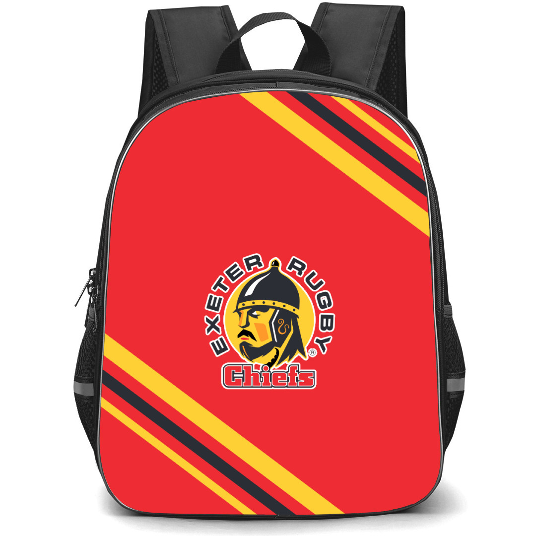 Exeter Chiefs Backpack School Bag StudentPack - Large Logo With Stripe
