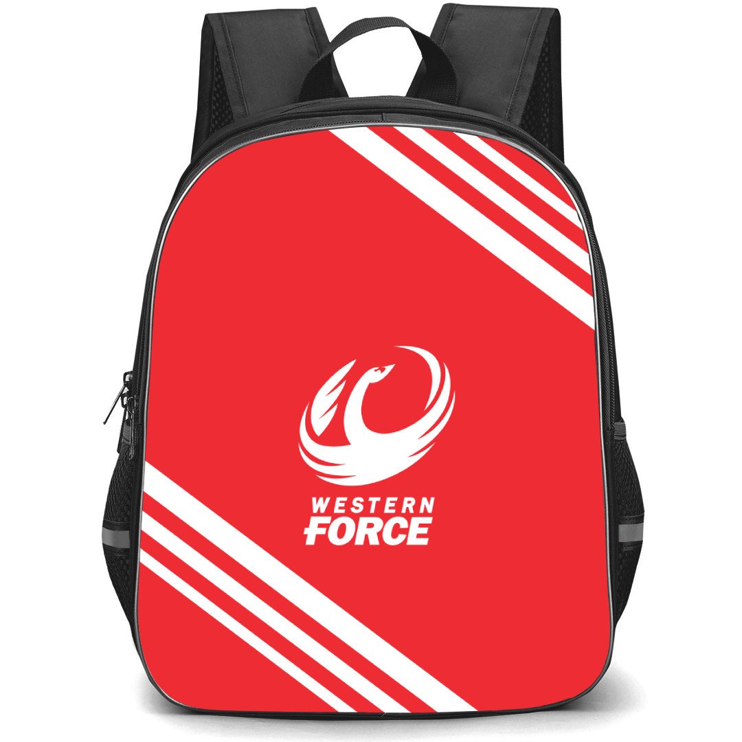 Western Force Backpack School Bag StudentPack - Large Logo With Stripe