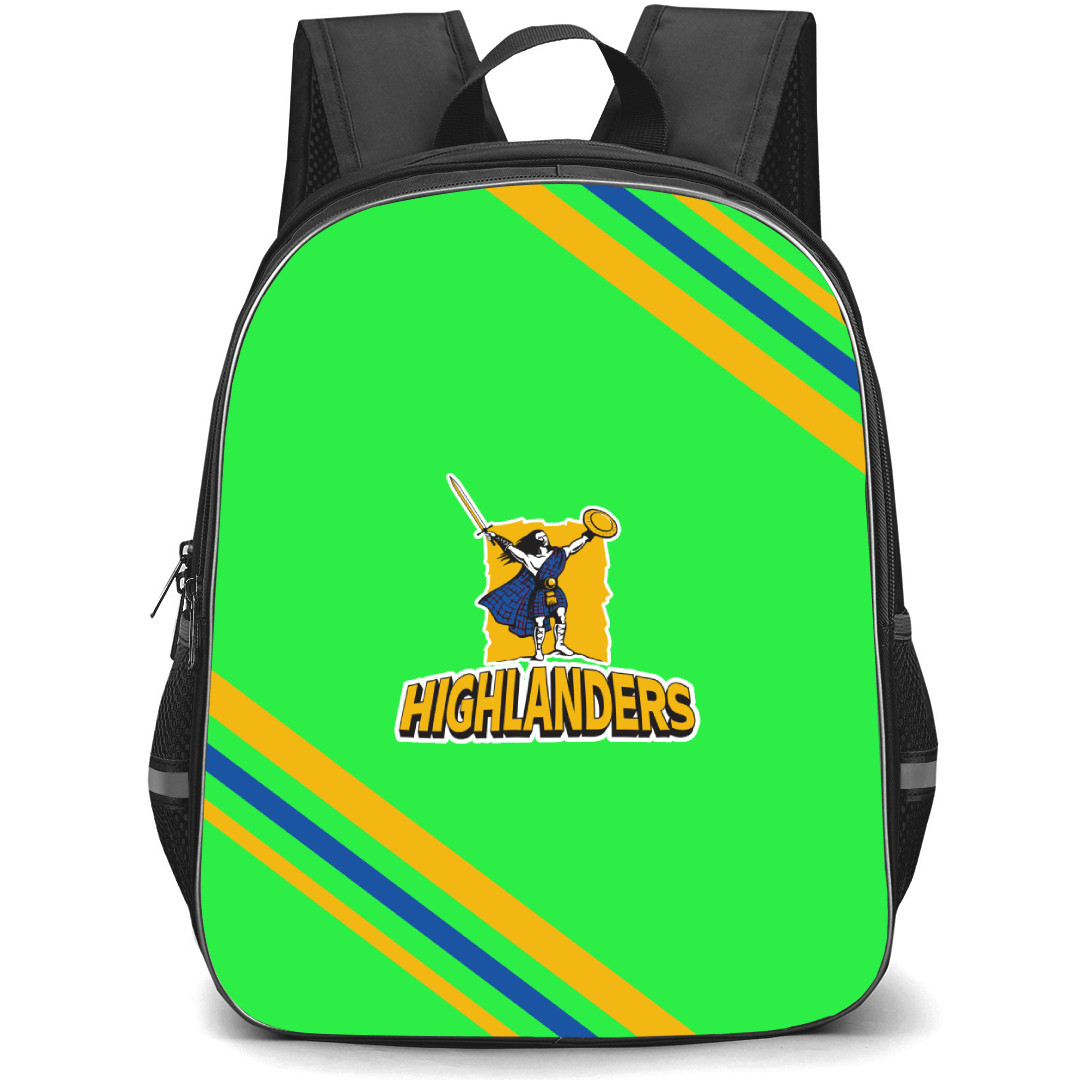 The Highlanders Backpack School Bag StudentPack - Large Logo With Stripe