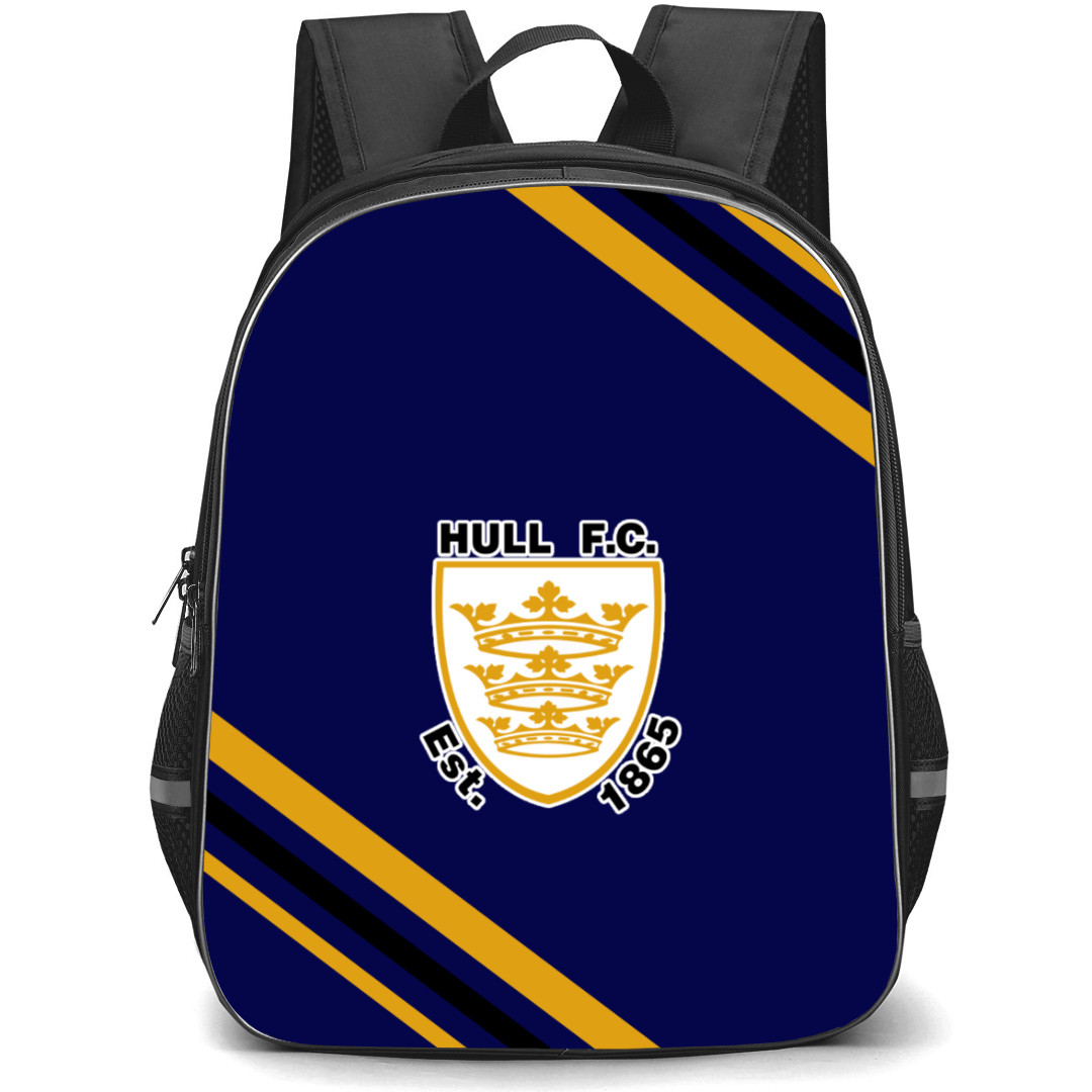Hull Football Club Backpack School Bag StudentPack - Large Logo With Stripe