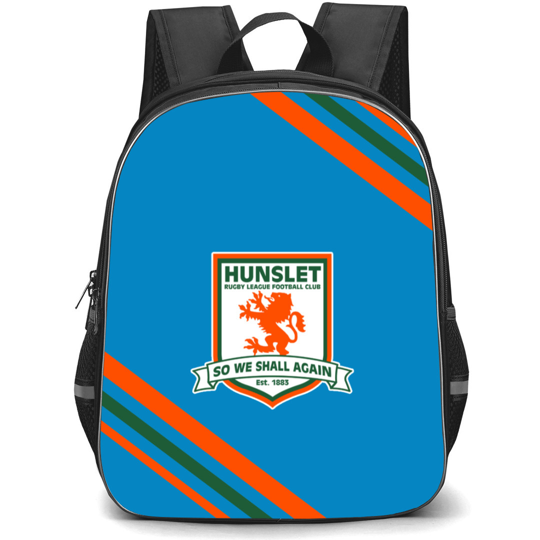 Hunslet Rugby League Football Club Backpack School Bag StudentPack - Large Logo With Stripe