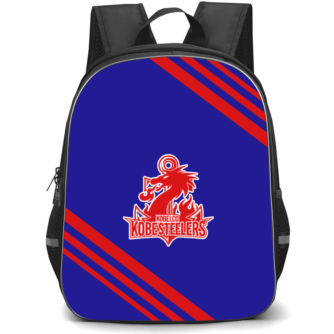 Kobelco Kobe Steelers Backpack School Bag StudentPack - Large Logo With Stripe