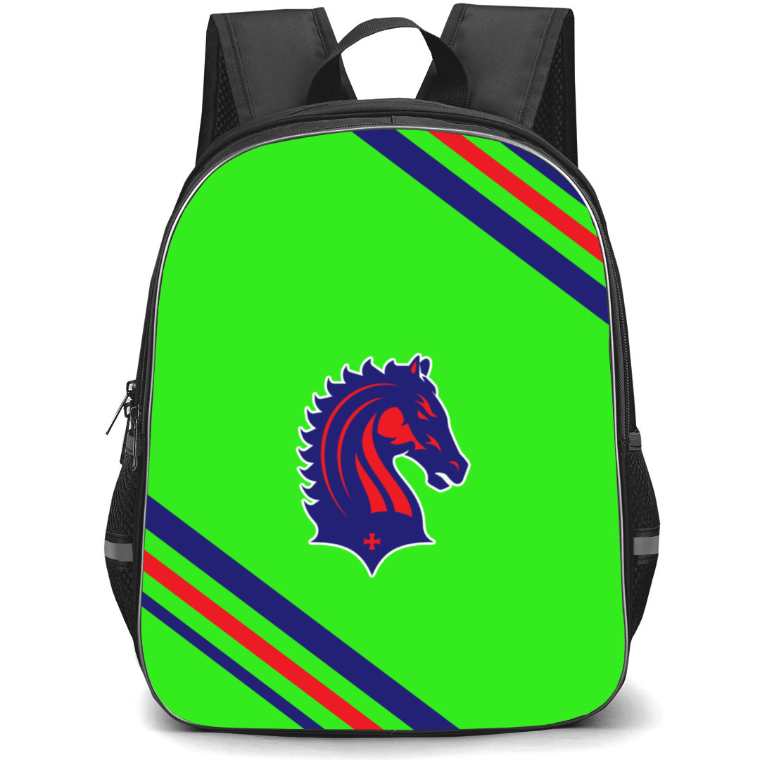 London Broncos Rugby League Football Club Backpack School Bag StudentPack - Large Logo With Stripe