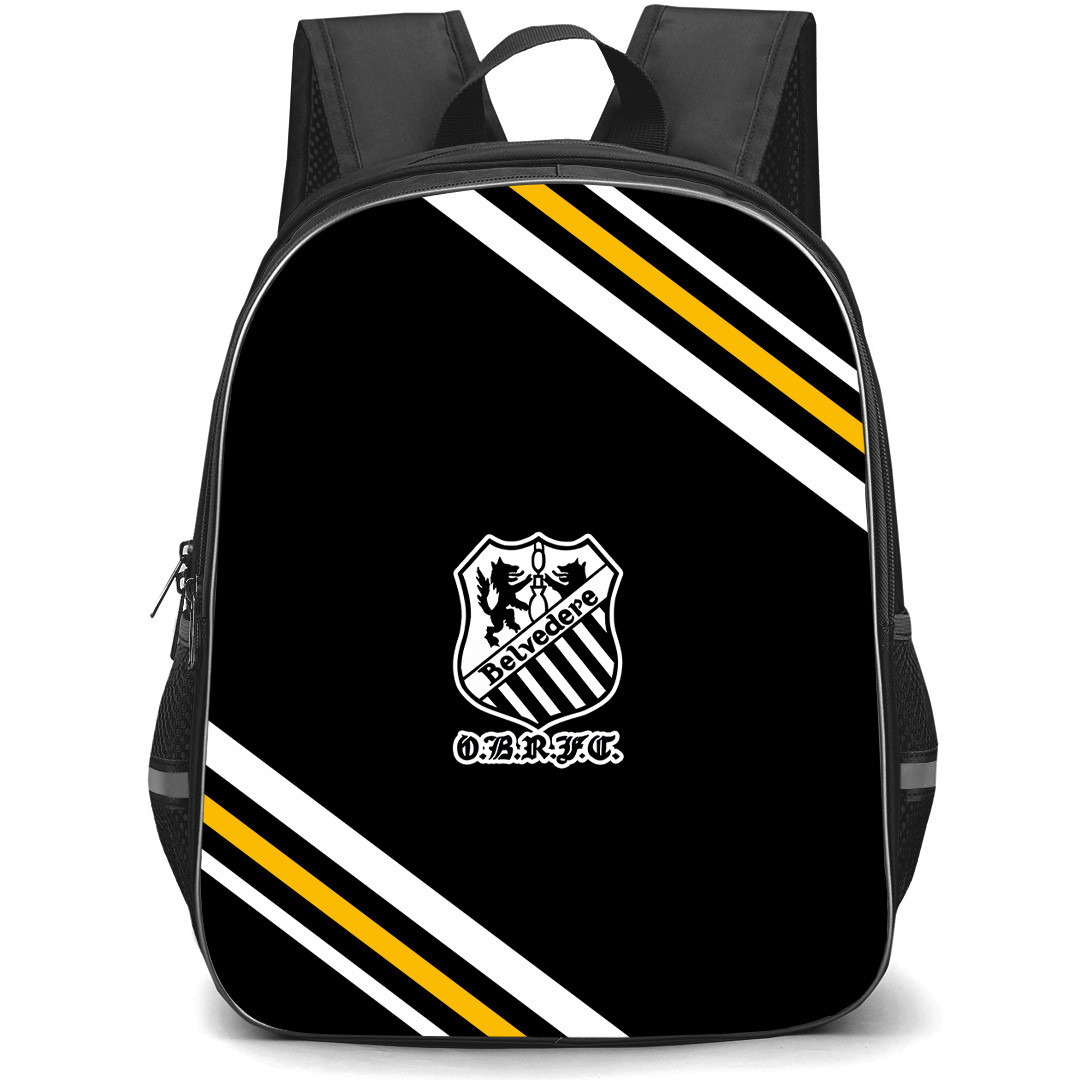 Old Belvedere Rugby Football Club Backpack School Bag StudentPack - Old Belvedere Rugby Football Club Large Logo With Stripe