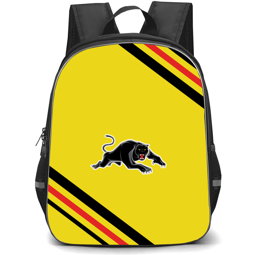 Penrith Panthers Rugby League Football Club Backpack School Bag StudentPack - Large Logo With Stripe