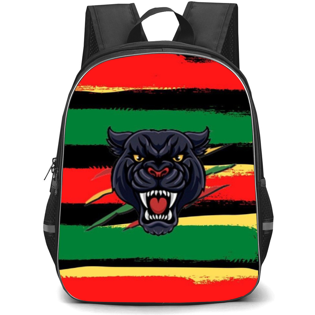 Penrith Panthers Rugby League Football Club Backpack School Bag StudentPack - Logo Red And Green Paint Background