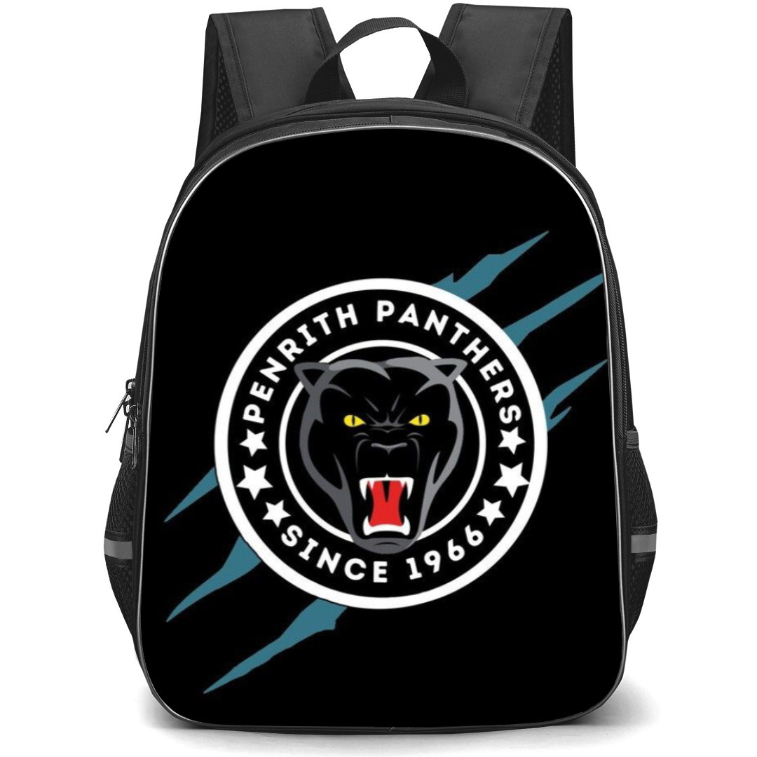 Penrith Panthers Rugby League Football Club Backpack School Bag StudentPack - Logo Scratch Black Background