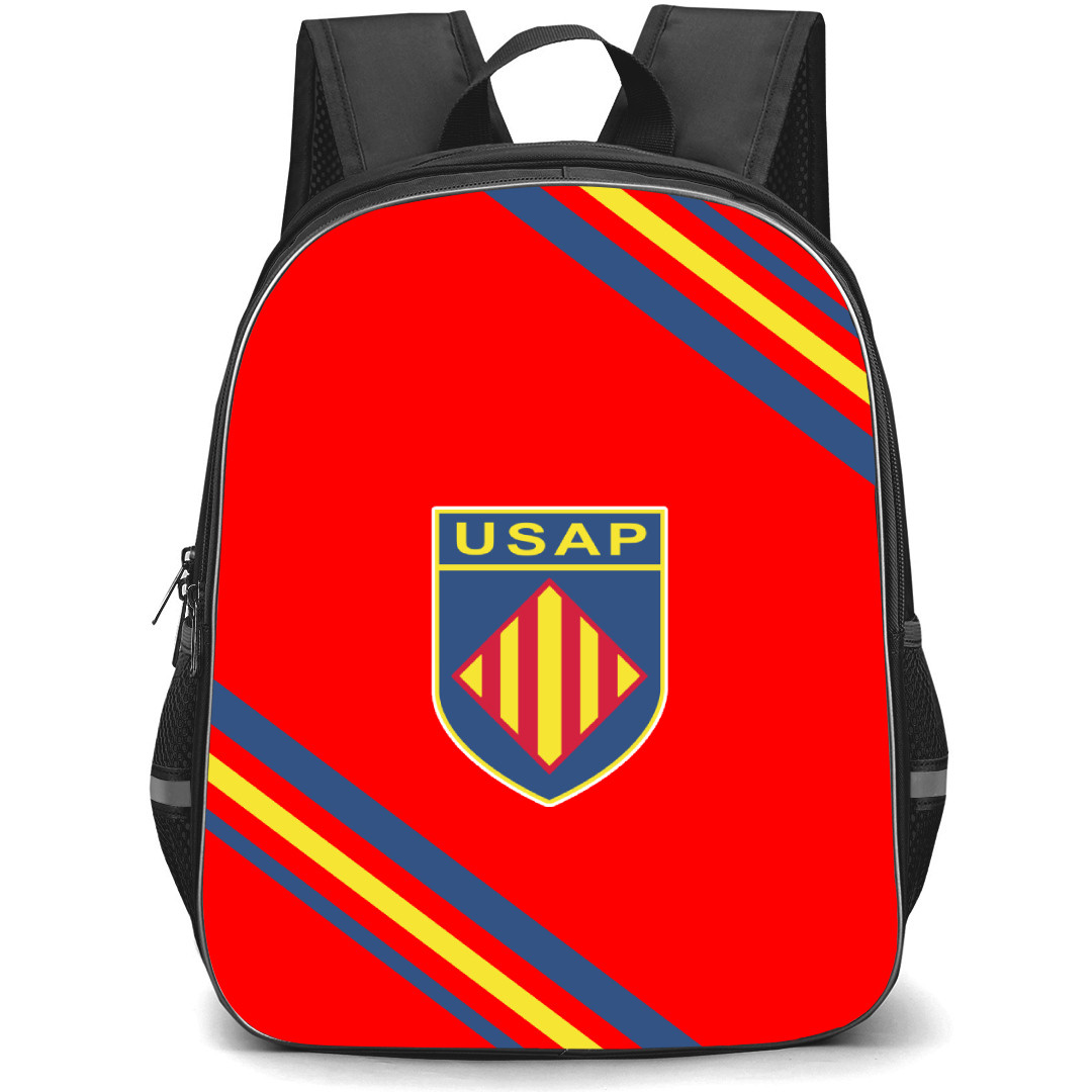 USA Perpignan Backpack School Bag StudentPack - Large Logo With Stripe