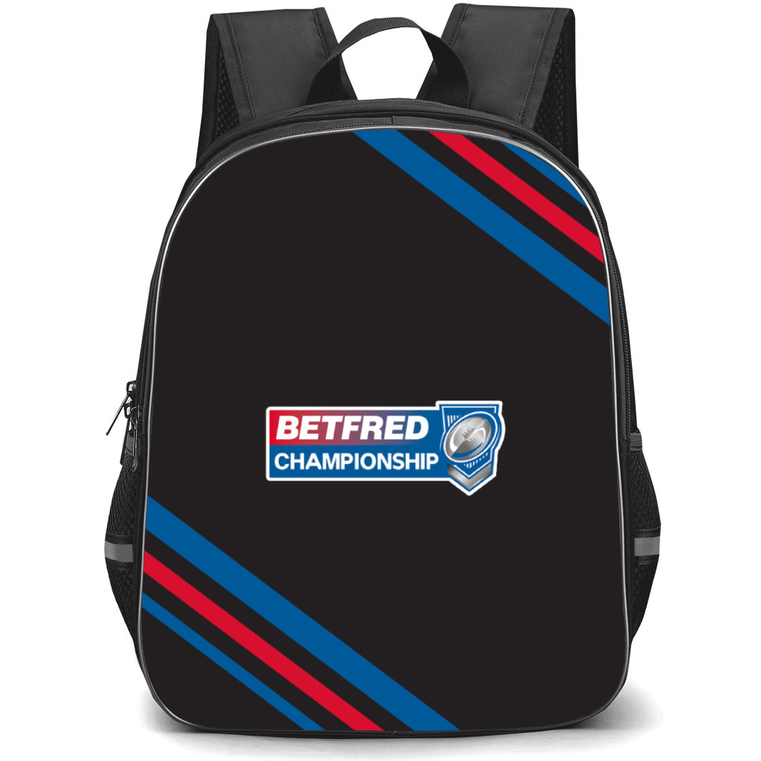 RFL Womens Super League Logo Backpack School Bag StudentPack - Large Logo With Stripe