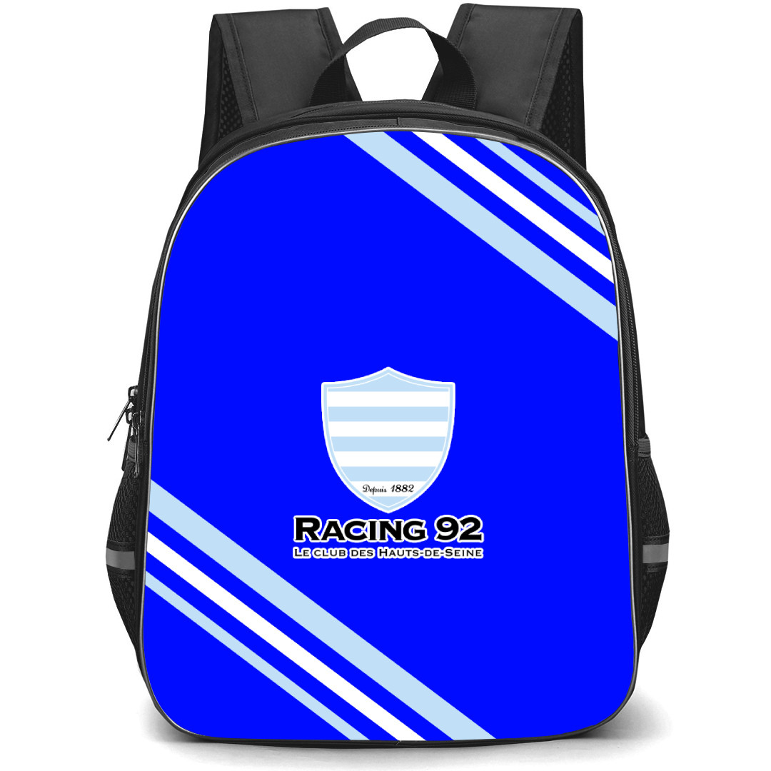 Racing 92 Backpack School Bag StudentPack - Large Logo With Stripe