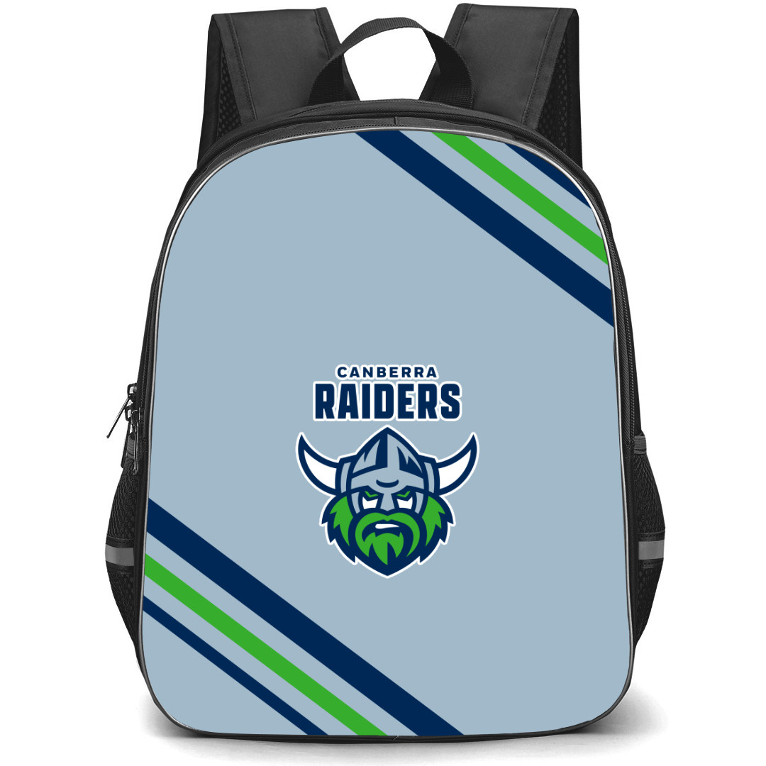 Canberra Raiders Rugby League Club Backpack School Bag StudentPack - Large Logo With Stripe
