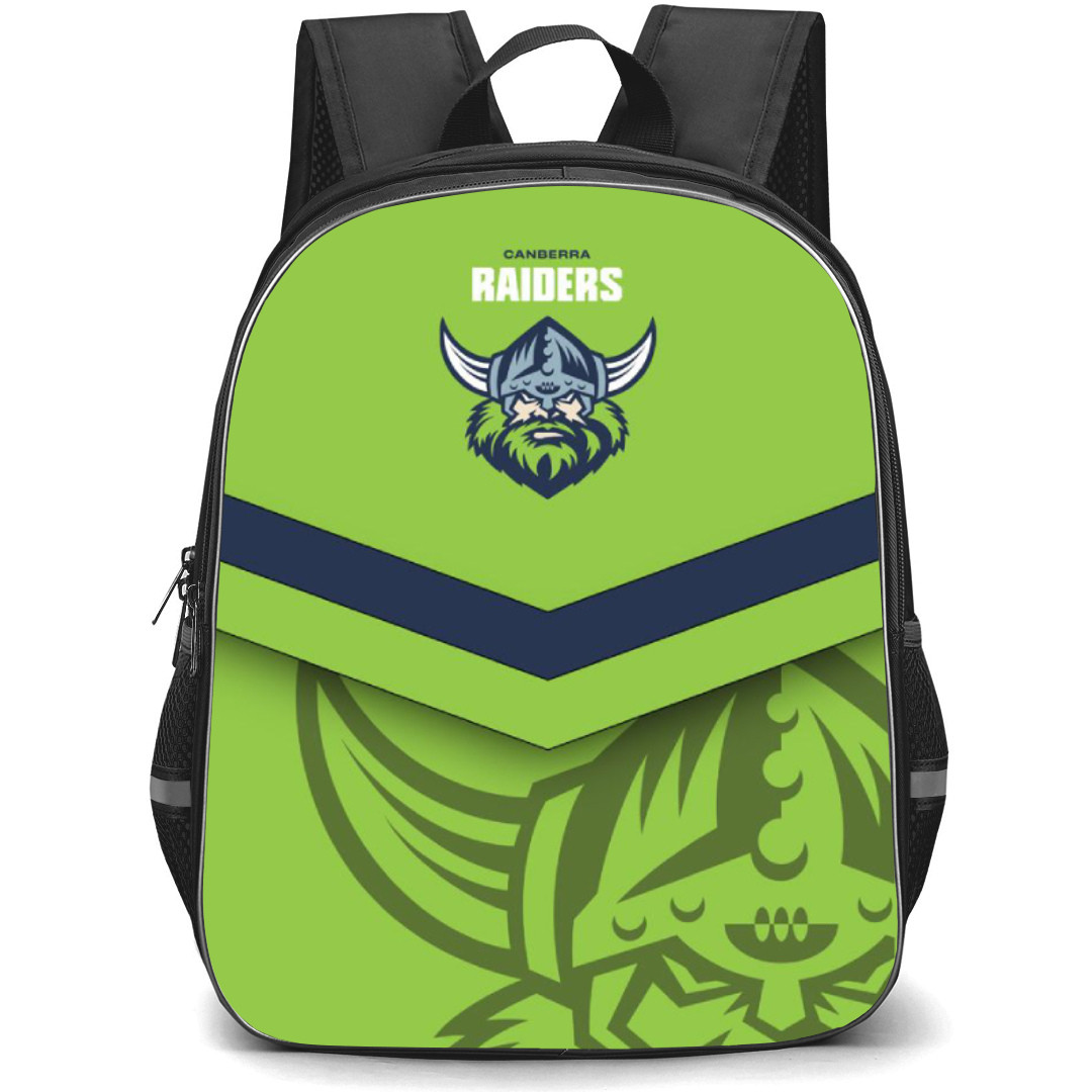 Canberra Raiders Rugby League Club Backpack School Bag StudentPack - Logo Green Poster