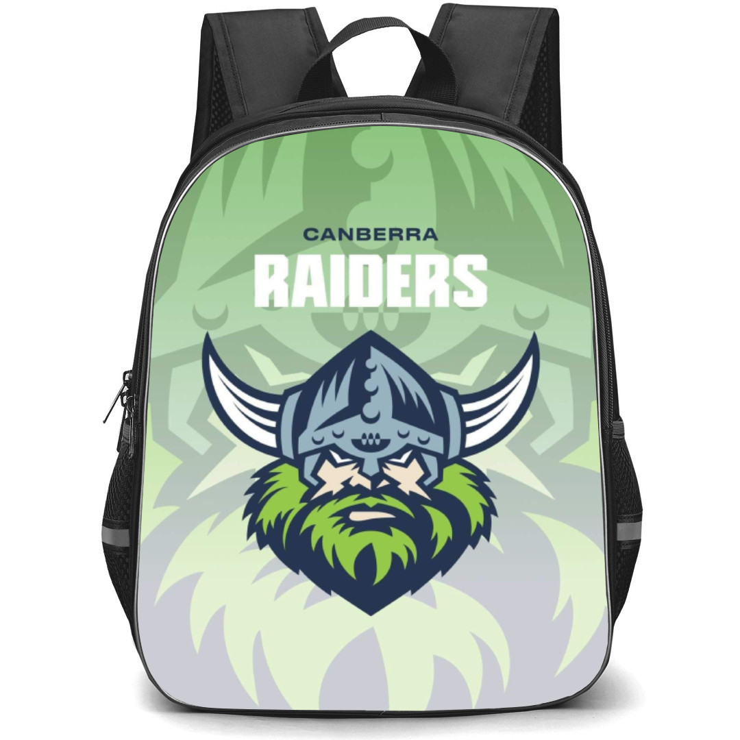 Canberra Raiders Rugby League Club Backpack School Bag StudentPack - Logo Green Overlay Poster