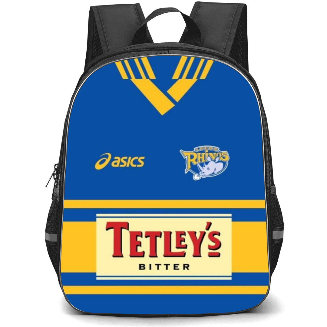 Leeds Rhinos Rugby League Football Club Backpack School Bag StudentPack - Logo Sponsor Poster