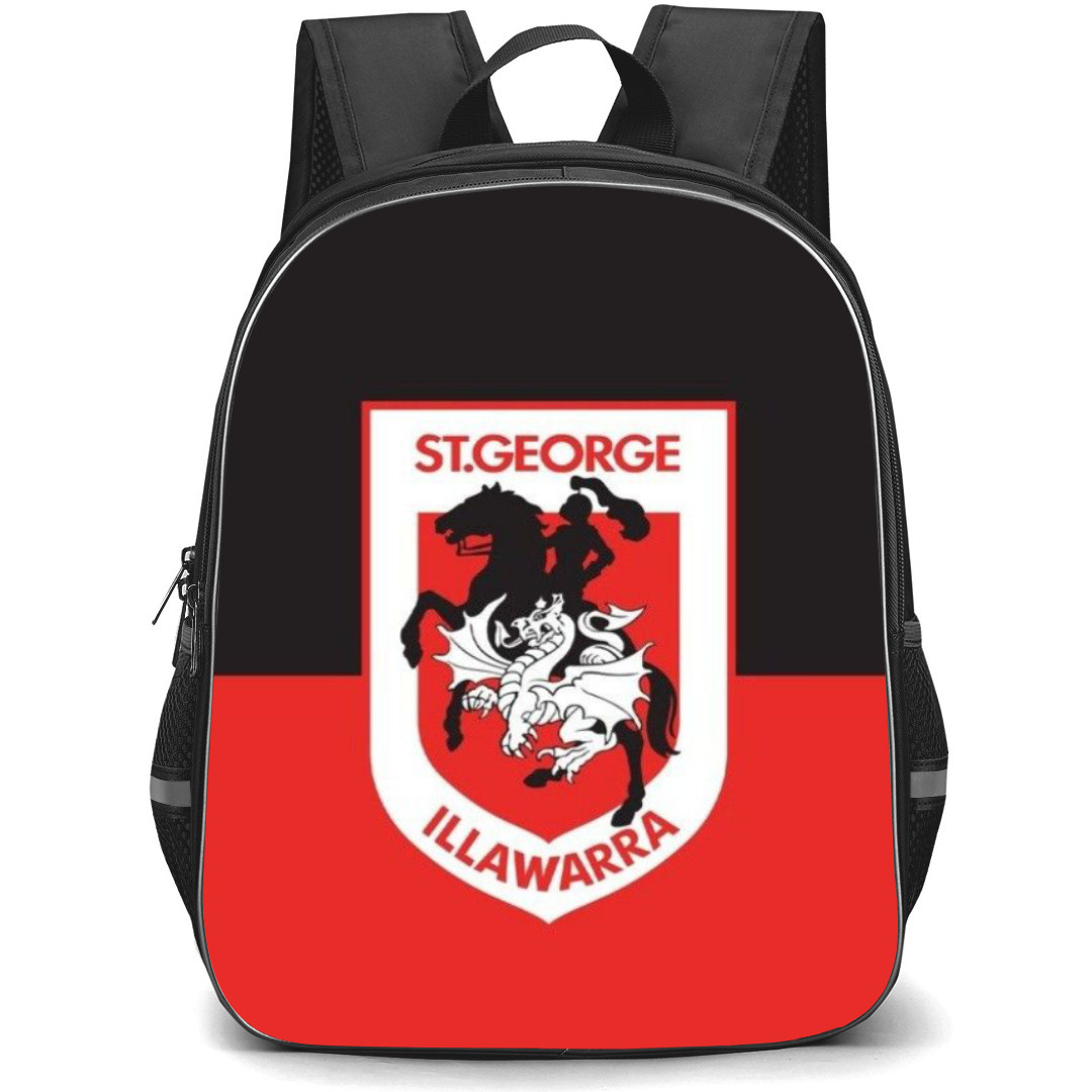 St. George Illawarra Rugby League Football Club Pty Limited Backpack School Bag StudentPack - Logo Black And Red Background