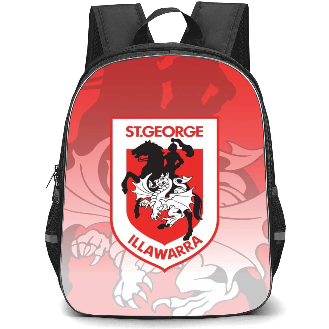 St. George Illawarra Rugby League Football Club Pty Limited Backpack School Bag StudentPack - Logo Overlay Gradient Background