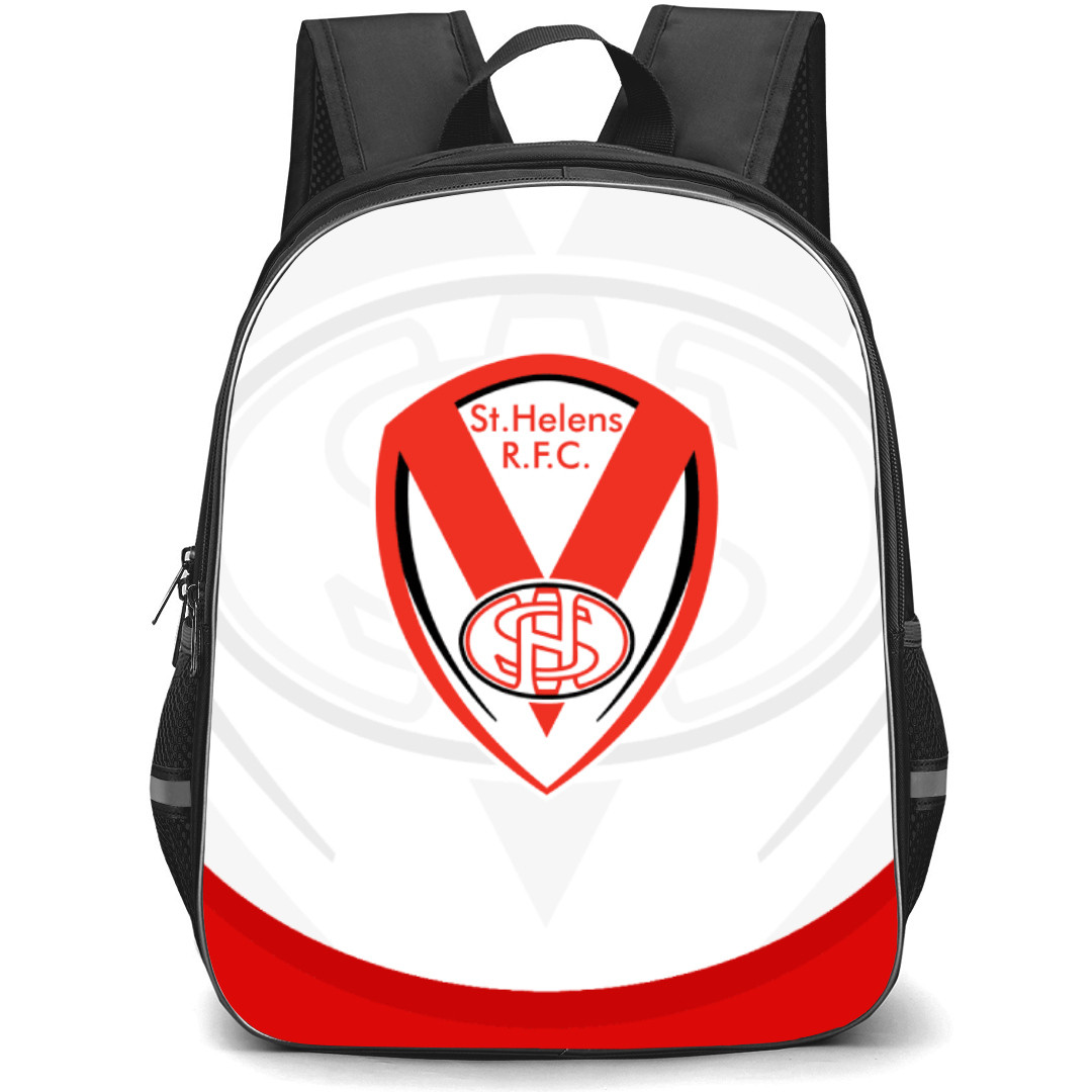 St Helens Rugby Football Club Backpack School Bag StudentPack - Logo Red White Poster
