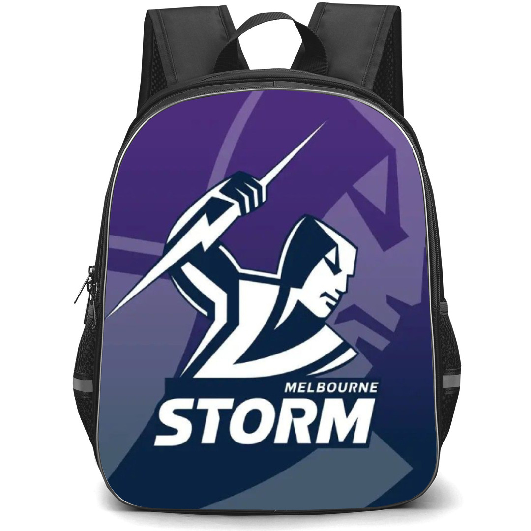 Melbourne Storm Rugby League Club Backpack School Bag StudentPack - Logo Overlay Gradient Background