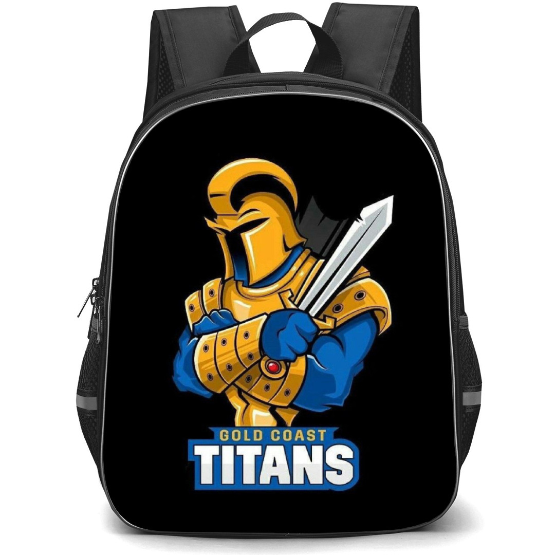 Gold Coast Titans Backpack School Bag StudentPack - Logo Mascot Cartoon Art