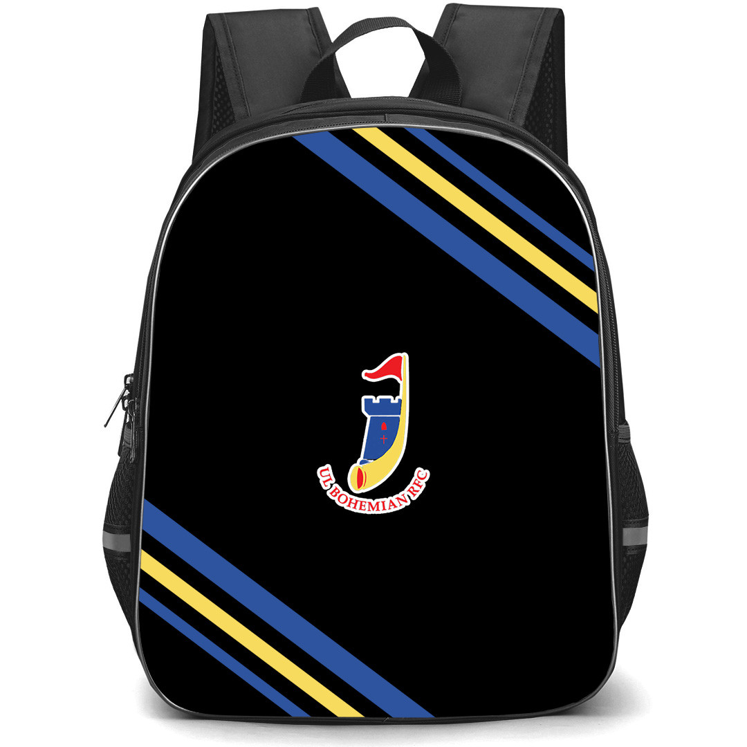 UL Bohemian Rugby Football Club Backpack School Bag StudentPack - UL Bohemian Rugby Football Club Large Logo With Stripe