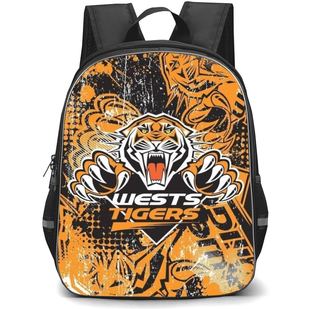 Wests Tigers Rugby League Football Club Backpack School Bag StudentPack - Logo Grunge Poster