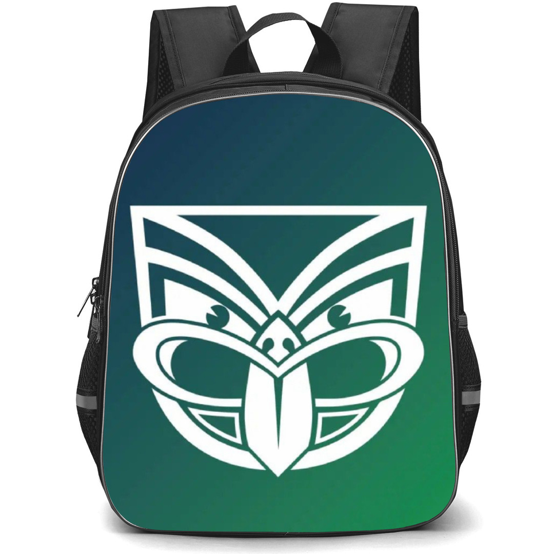 New Zealand Warriors Limited Backpack School Bag StudentPack - Logo Blue and Green Gradient Background